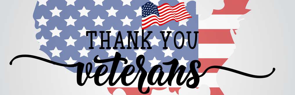 A drawing of the United States with the words Thank You Veterans written on top.